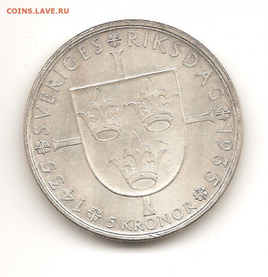 Швеция 5 крон 1935     04.09 - 111 023