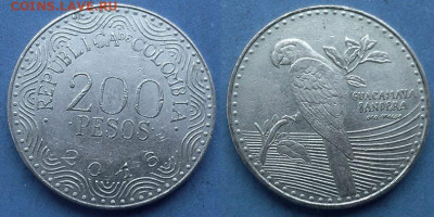 Колумбия - 200 песо 2016 года (Фауна) до 8.09 - Колумбия 200 песо, 2016