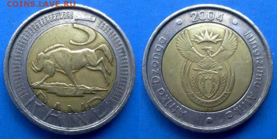 ЮАР - 5 рандов 2004 года (БИМ) до 8.09 - ЮАР 5 рандов, 2004