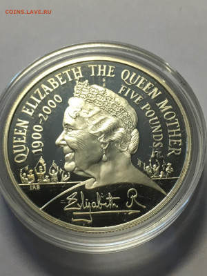 Великобритания 5 фунтов 2000г "Королева-Матерь"" - image-10-08-20-06-36-1