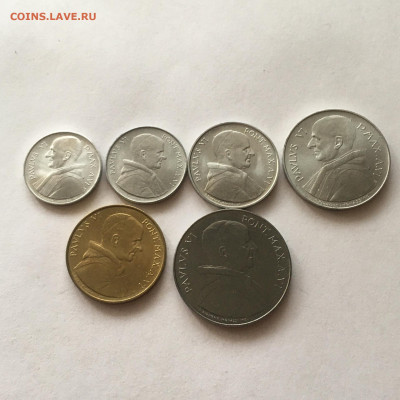 Ватикан 1968 год от 1 до 50 лир, 6 монет - image-05-09-20-08-18-2