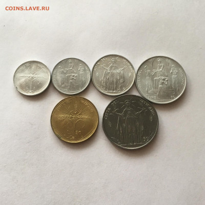 Ватикан 1968 год от 1 до 50 лир, 6 монет - image-05-09-20-08-18-3