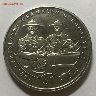 Либерия 1995г 1$ " Франклин Рузвельт" - image-05-09-20-08-50-1