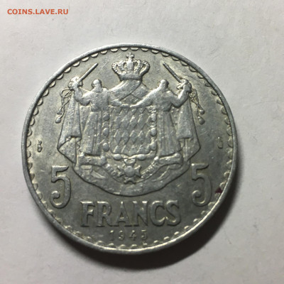 Монако 1945 г 5 франков - image-05-09-20-11-38