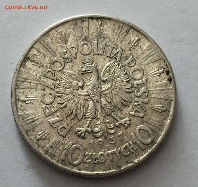 10 злотых 1937 Пилсудский - IMG_5219.JPG
