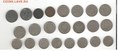 Мелочь (5-10 пфеннигов) Германии с 1875 по 1922. По фиксу. - Германия с 1871 А