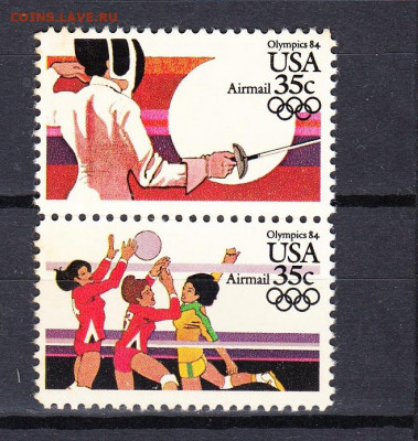 США 1983 2м** сцепка олимпиада до 13 09 - 53