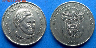 Панама - 5 сентесимо 2008 года (Sara Sotillo) до 13.09 - Панама 5 сентесимо, 2008