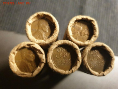 Пшеничные центы 1 цент США Ролл - 50 монет 1909 - 1958 1шт. - pshenichnye_centy_1_cent_ssha_roll_50_monet_1909_1958_gg (2)