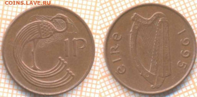 Ирландия 1 пенни 1995 г., до 14.09.2020 г. 22.00 по Москве - Ирландия 1 пенни 1995 1631