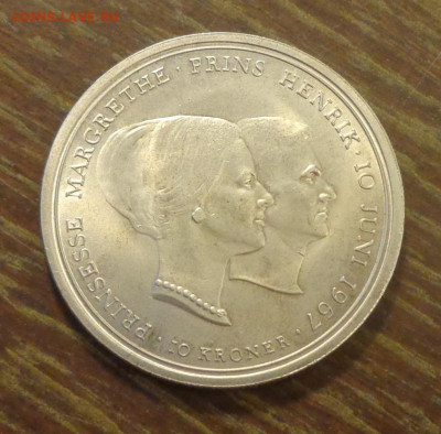 ДАНИЯ - 10к СВАДЬБА ПРИНЦЕССЫ МАРГРЕТ до 15.09, 22.00 - Дания 10 кр Свадьба принцессы Маргрет_1.JPG