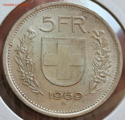 5 франков 1969 XF 13.09.2020 в 22:00 - kLXuW7ABIJc