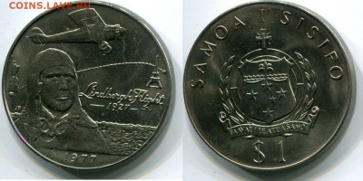 Крона Шайба Самоа и Сисифо 1 тала 1977 Самолёт Авиация - 31626_img287_c