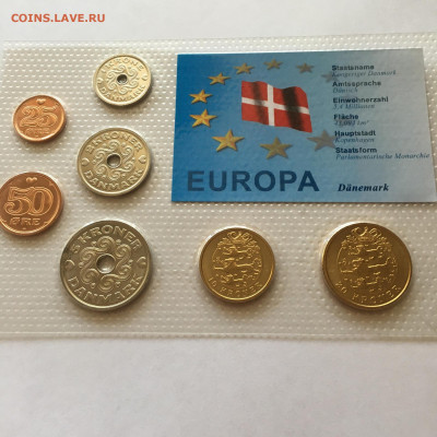 Дания Набор монет 7 шт в запайке - image-09-09-20-03-53