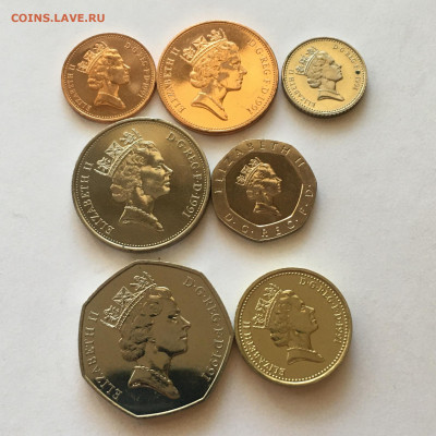 Великобритания 1991г Годовой набор 7 монет - image-09-09-20-05-07