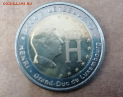 2 Евро Люксембург Портрет до 11.09.2020 22.00 - Люксембург портрет 2004 реверс