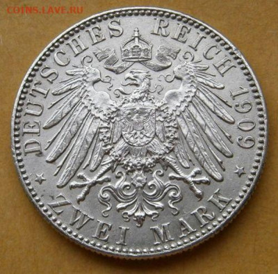 Саксония 2 марки 1909 Лейпцигский университет 500 лет - saksonija_2_marki_1909_lejpcigskij_universitet_500_let_xf_serebro (1)