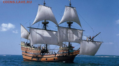 Монеты с Корабликами - Mayflower-II-Edited