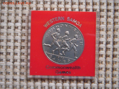 Крона Шайба Самоа 1 Тала 1980 Олимпийские Игры Москва - krona_shajba_samoa_1_tala_1978_igry_stran_sodruzhestva_beg_pamjatnaja_korobka