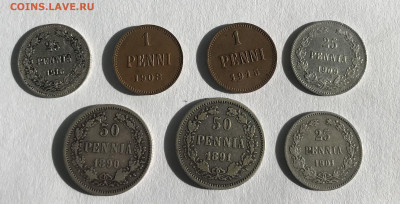 Лот финских монет 1890-1916 (7 шт)До 15.09.2020 22.00 по МСК - 611A0261-FEE3-4CA9-A600-D0D3ED10BD20