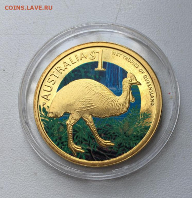 Австралия 1$ доллар 2011 Казуар Влажные тропики Квинсленда - avstralija_1_dollar_2011_kazuar_vlazhnye_tropiki_kvinslenda_zhivotnye_fauna_ptica_emal (3)