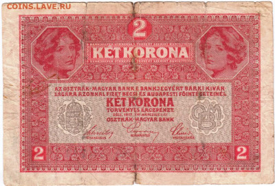 2 кроны 1917 г. Австрия до 18.09.20 г. в 23.00 - 018