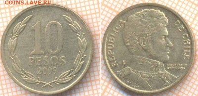 Чили 10 песо 2009 г., до 18.09.2020 г. 22.00 по Москве - Чили 10 песо 2009 1606