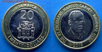 Ямайка - 20 долларов 2018 года (БИМ) до 18.09 - Ямайка 20 долларов, 2018