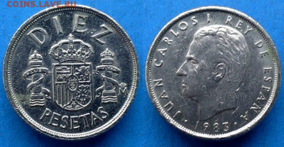 Испания - 10 песет 1983 года до 20.09 - Испания 10 песет, 1983