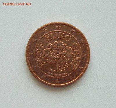Австрия 5 евроцентов 2003 г. до 17.09.20 - DSCN1311.JPG