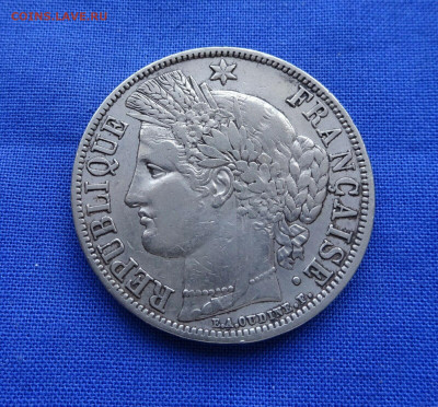 Крона Шайба Франция 5 франков 1850 Серебро - s-l1600 (1)