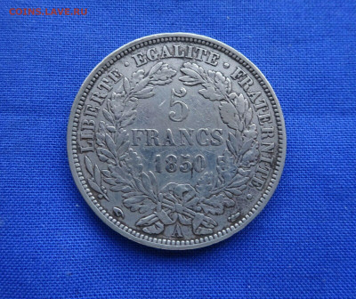 Крона Шайба Франция 5 франков 1850 Серебро - s-l1600