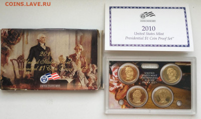 Набор США 1$ 2010 Президенты ПРУФ Proof коробка сертификат - 2lLvprltBa0