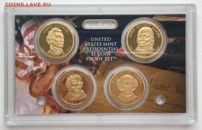 Набор США 1$ 2008 Президенты ПРУФ Proof коробка сертификат - D04TAEtkcNk