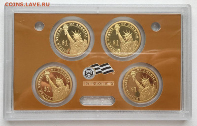 Набор США 1$ 2007 Президенты ПРУФ Proof коробка сертификат - aQiPOjAeiHY