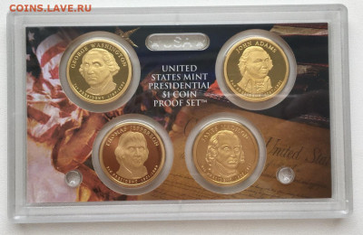 Набор США 1$ 2007 Президенты ПРУФ Proof коробка сертификат - kg7xrQFhYsY