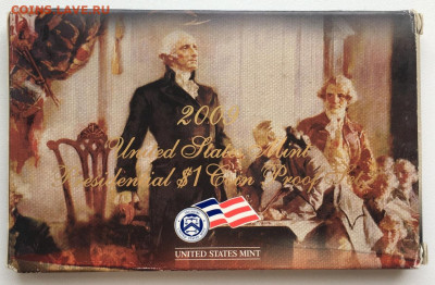 Набор США 1$ 2009 Президенты ПРУФ Proof коробка сертификат - 4904j9ano74