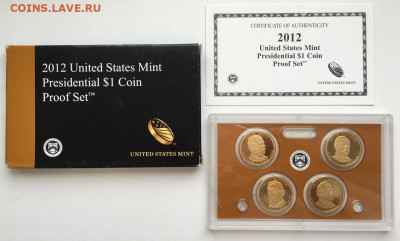 Набор США 1$ 2012 Президенты ПРУФ Proof коробка сертификат - rDgC75o1Phc
