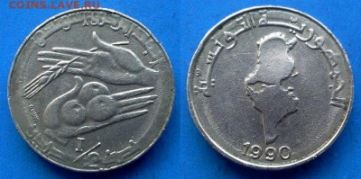 Тунис - ½ динара 1990 года до 22.09 - Тунис 1.2 динара, 1990