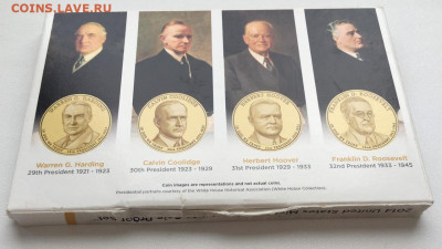 Набор США 1$ 2014 Президенты ПРУФ Proof коробка сертификат - Rt_yrz__f20