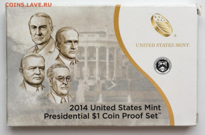 Набор США 1$ 2014 Президенты ПРУФ Proof коробка сертификат - cDC8Cmzz7Ig