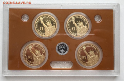 Набор США 1$ 2014 Президенты ПРУФ Proof коробка сертификат - fYOttZ0mqRU