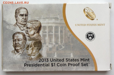 Набор США 1$ 2013 Президенты ПРУФ Proof коробка сертификат - 6T3w8Fc1nnQ