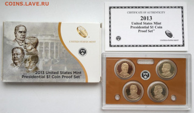 Набор США 1$ 2013 Президенты ПРУФ Proof коробка сертификат - Ix8YTTPn1VI