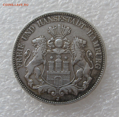 Вольный город Гамбург. 5 МАРОК 1904 года. До 19.09.2020 - 5мар1904 (2).JPG