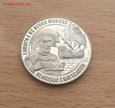 Португалия 2,5 экю 1991 Генрих Мореплаватель Корабль - portugalija_2_5_ekju_1991_genrikh_moreplavatel_korabl_parusnik_flot_pruf_proof (2)