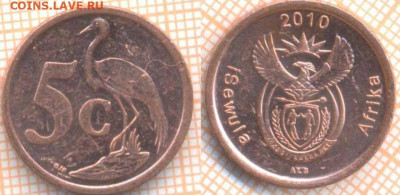 ЮАР 5 центов 2010 г., до 24.09.2020 г. 22.00 по Москве - ЮАР 5 центов 2010 253