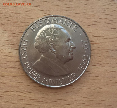 Крона Шайба Ямайка 1$ доллар 1972 премьер министр Александр - krona_shajba_jamajka_1_dollar_1972_premer_ministr_aleksandr_bustamante