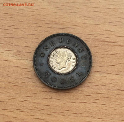 биметалл Великобритания Англия 1 модел пенни 1844 Model Penn - bimetall_velikobritanija_anglija_1_model_penni_1844_model_penny_belaja_vstavka (1)