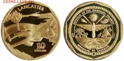 Маршалловы Острова 10$ долларов 1991 Lancaster самолет - marshallovy_ostrova_10_dollarov_1991_lancaster_legendarnye_samolety_vtoroj_mirvoj_aviacija_lankaster